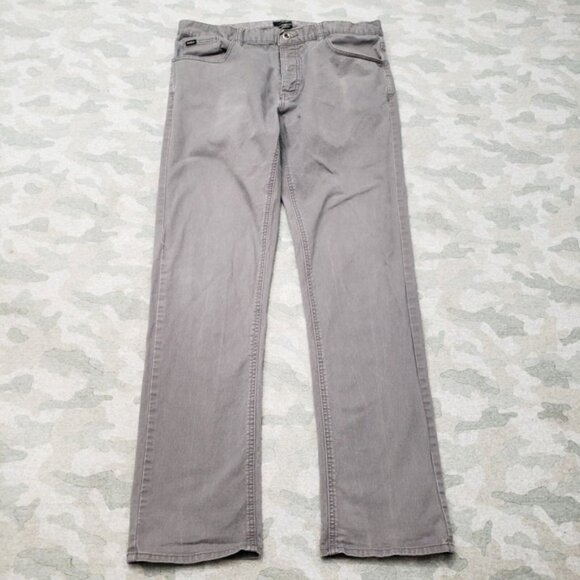 RVCA Pants Mens 36 Gray Pockets Stay RVCA Pant Button Fly - Picture 1 of 5